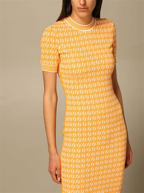 fendi dress woman yellow size 36|fendi dresses for women.